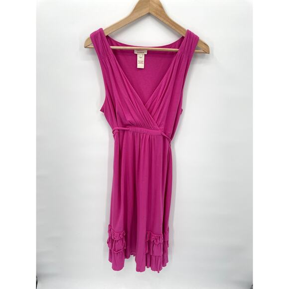 Sundance Dresses & Skirts - SUNDANCE CATALOG Pink Sleeveless V Neck Tie Waist Midi Dress // L
